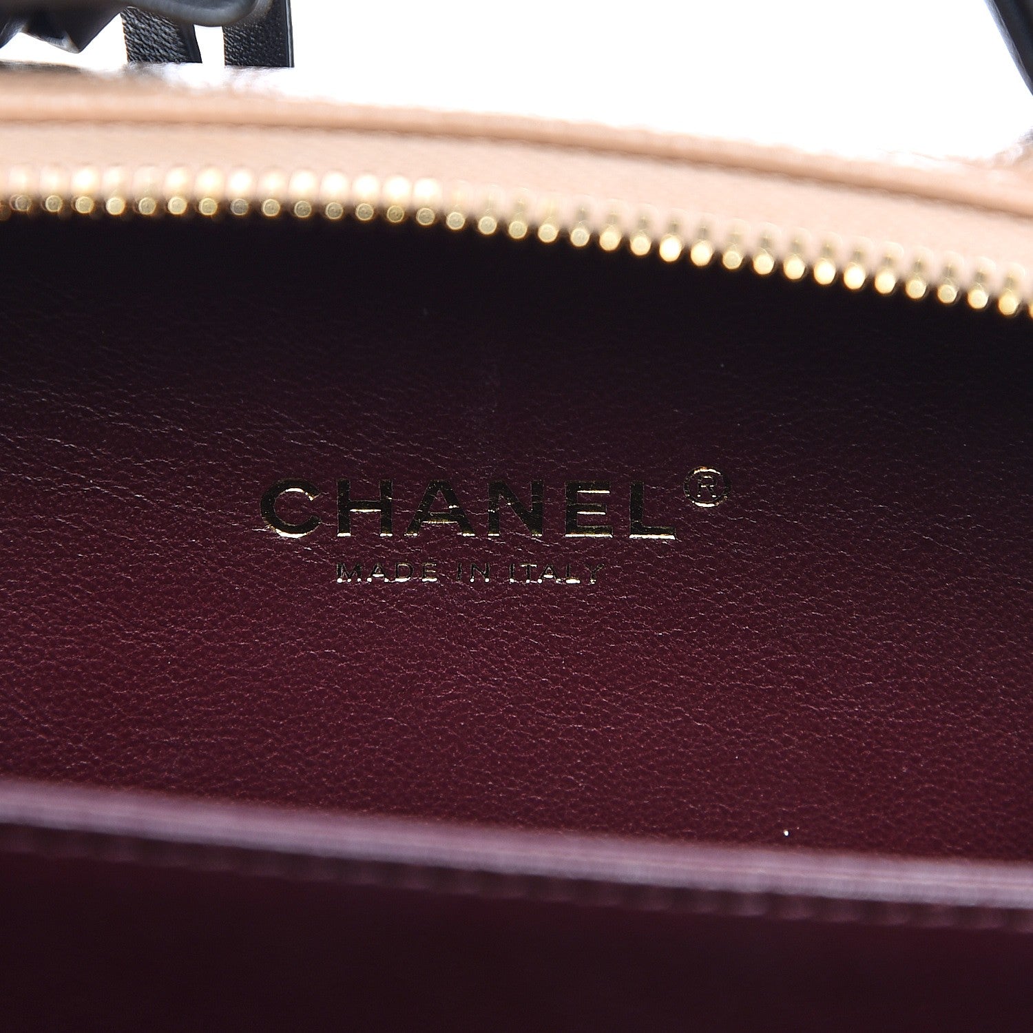 Chanel Caviar Quilted Small CC Filigree Vanity Case Beige Black 7 of 9