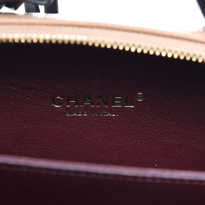 Chanel Caviar Quilted Small CC Filigree Vanity Case Beige Black 7 of 9