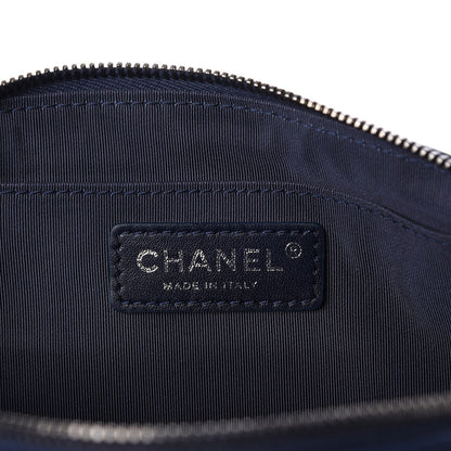 Chanel Crumpled Calfskin Quilted Casual Rock Waist Bag Fanny Pack Blue 5 of 9