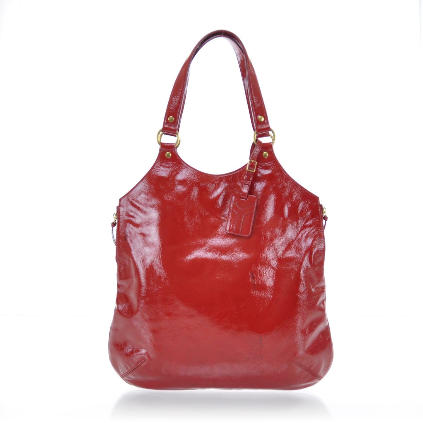 Patent Tribute Tote Red