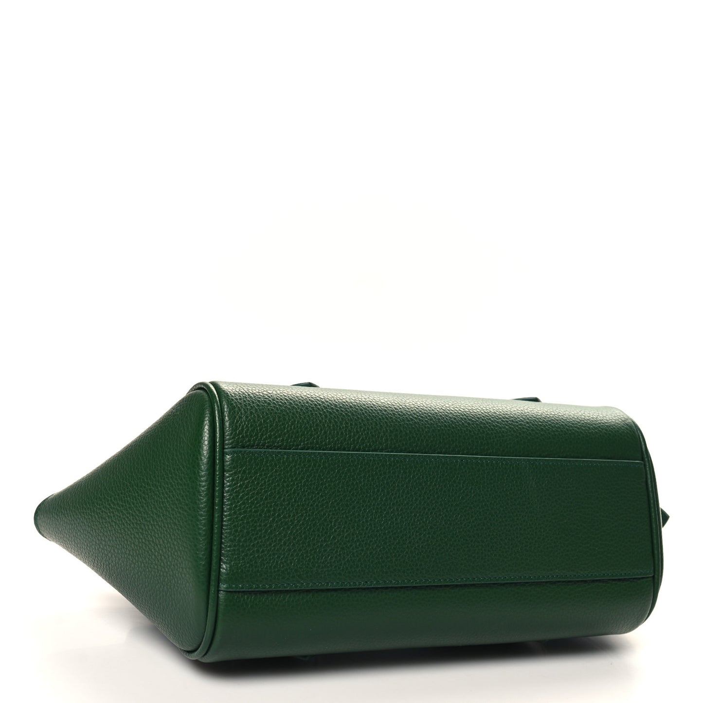 Hammered Calfskin Small Firenze East West Tote Bag Forest Green