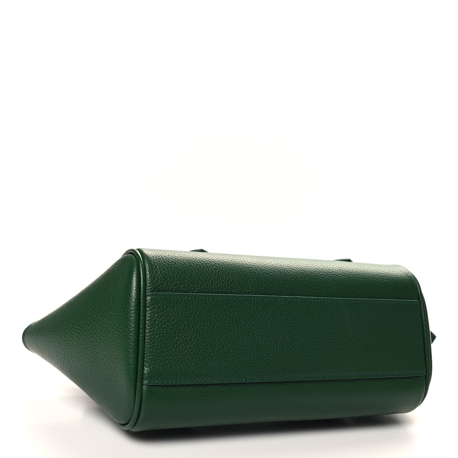Salvatore Ferragamo Hammered Calfskin Small Firenze East West Tote Bag Forest Green 4 of 10