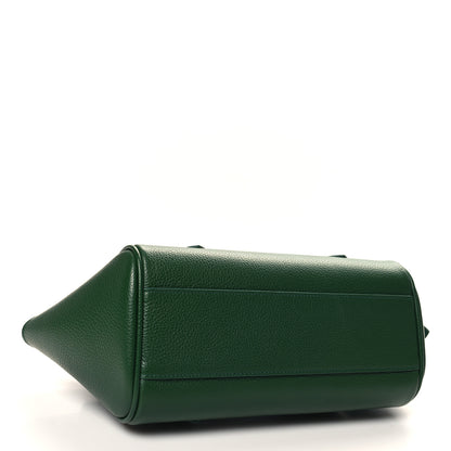 Salvatore Ferragamo Hammered Calfskin Small Firenze East West Tote Bag Forest Green 4 of 10