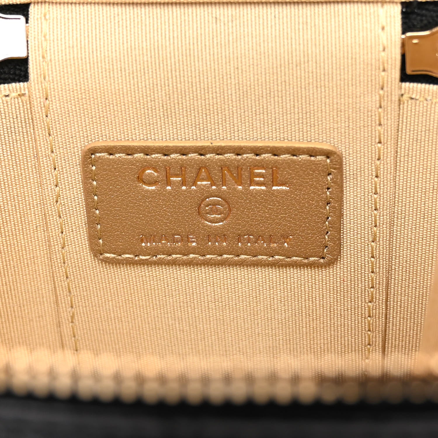 Chanel Lambskin Quilted Mini Pearl Crush Vanity Case With Chain Black 6 of 11