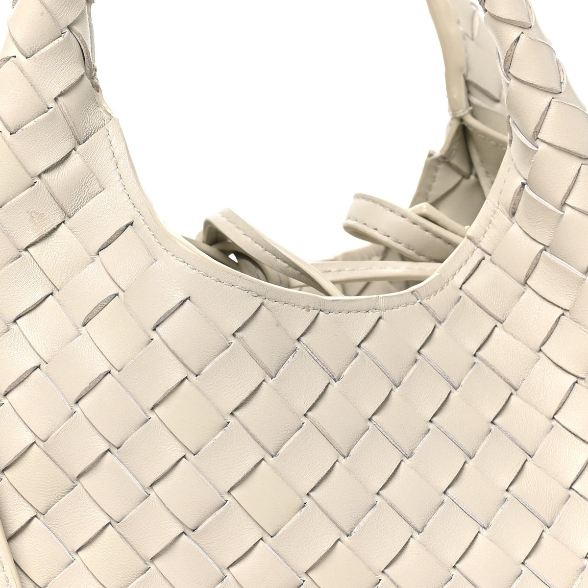 Nappa Intrecciato Baby Campana Shoulder Bag Silica Grey