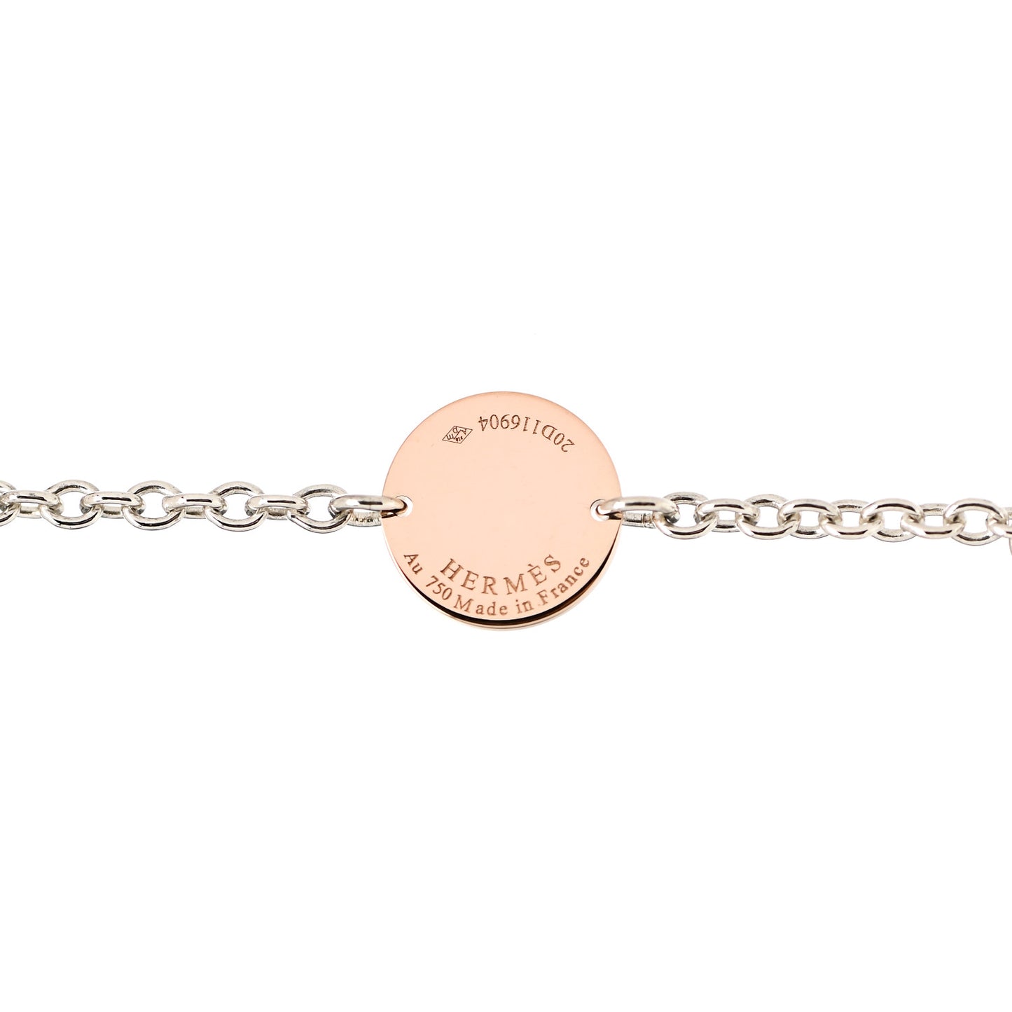 Sterling Silver 18K Rose Gold Confettis Long Necklace 120