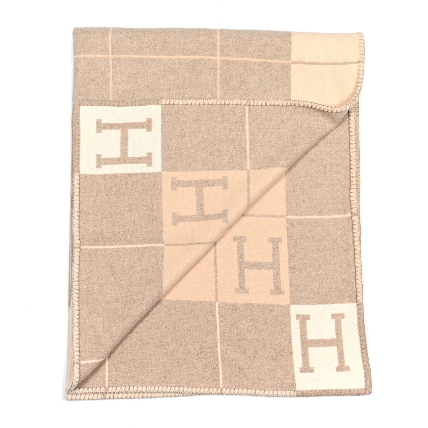 Hermes Wool Cashmere Avalon III Blanket Coco Camomille 2 of 3