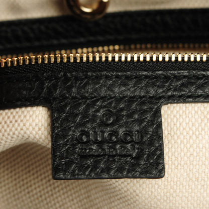 Gucci Pebbled Calfskin Medium Soho Chain Shoulder Bag Black 6 of 7