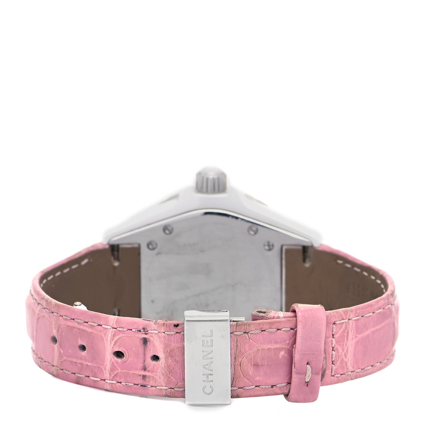 Stainless Steel Alligator Pink Sapphire 33mm J12 Quartz Watch
