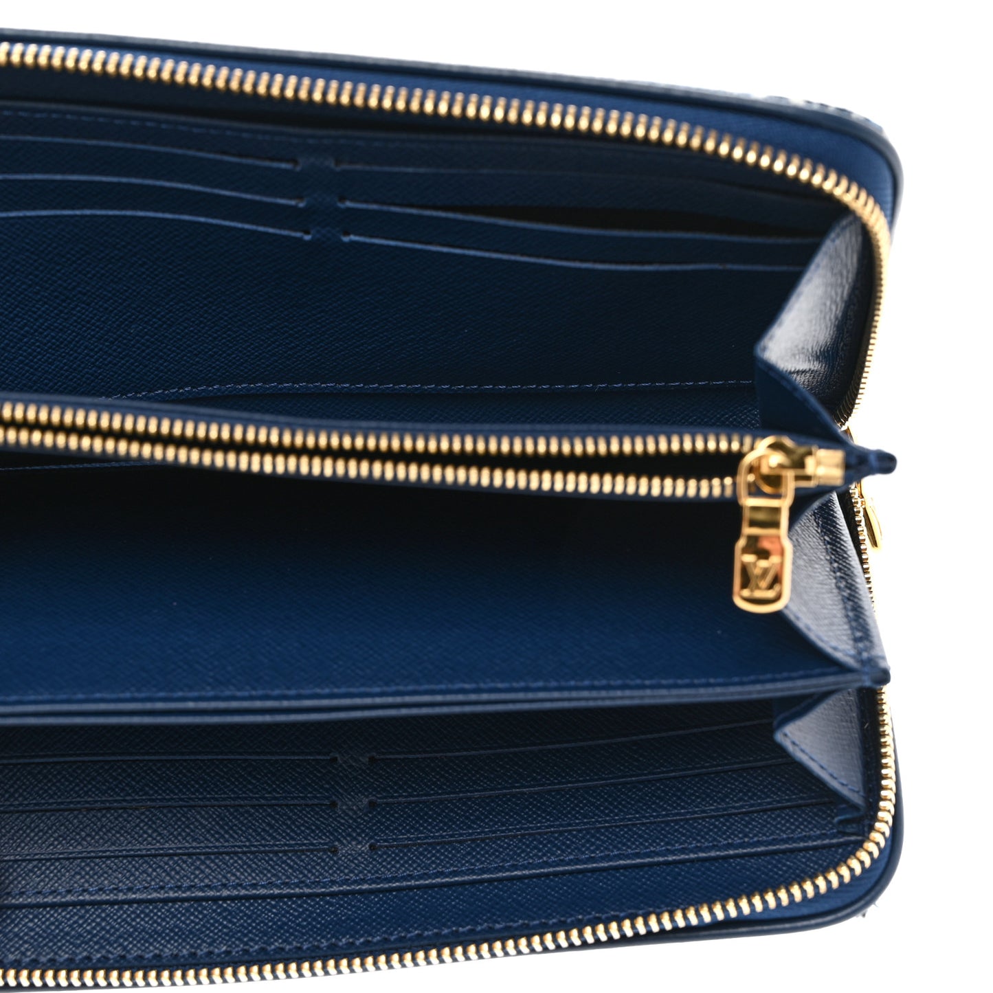 Denim Monogram Jacquard Zippy Wallet Blue