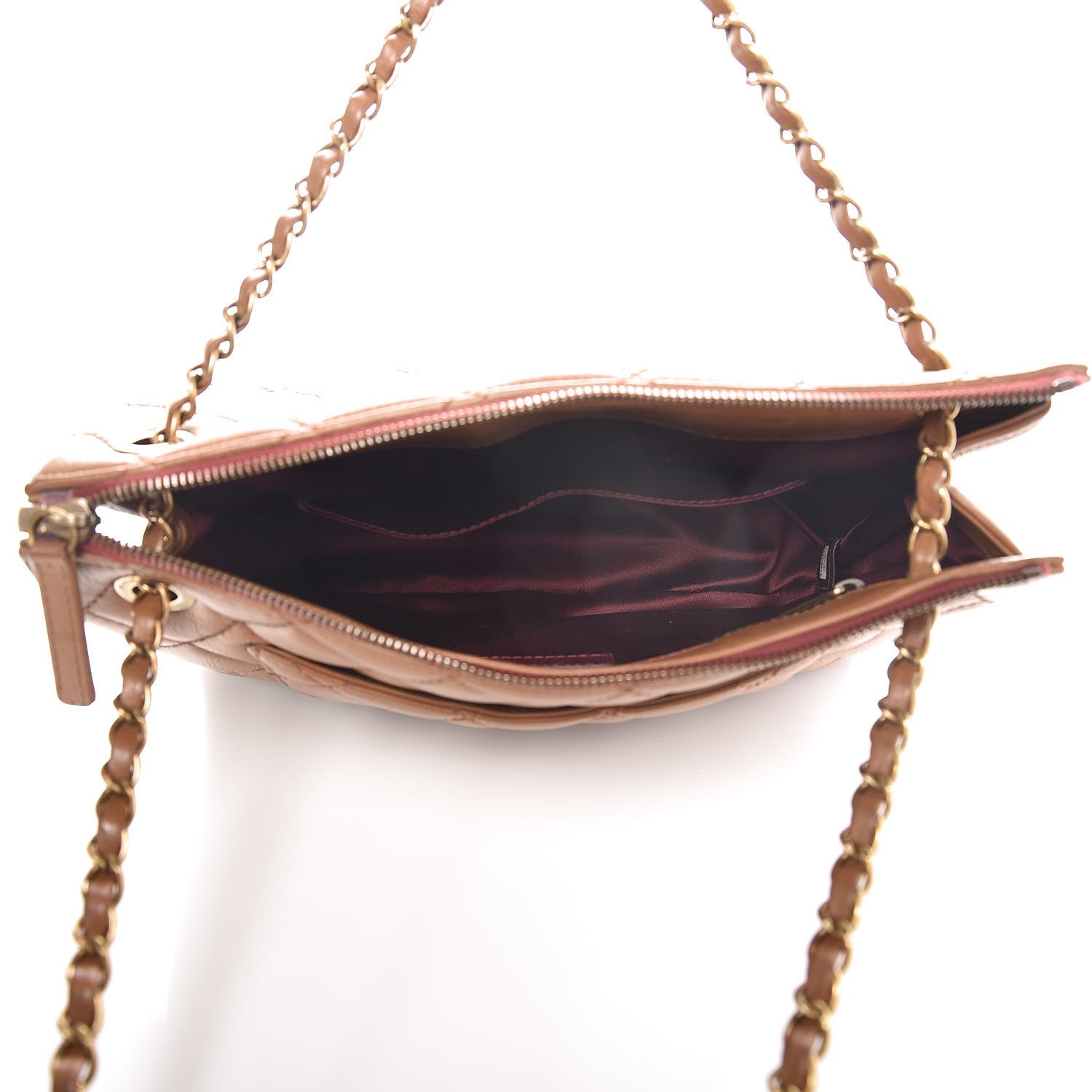 Chanel Calfskin Large Blizzard Zip Top Flap Bag Light Brown 5 of 11