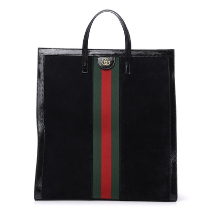Gucci Suede Web Ophidia Vertical Tote Black 1 of 12