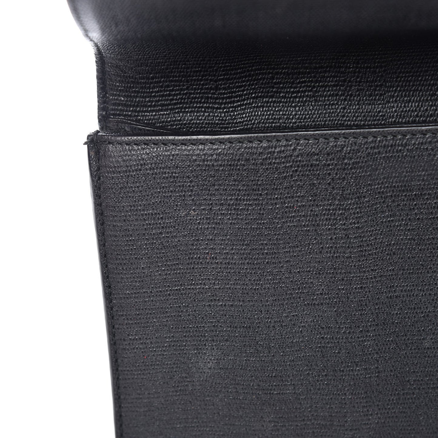 Textured Calfskin Classic Y Ligne Clutch Black