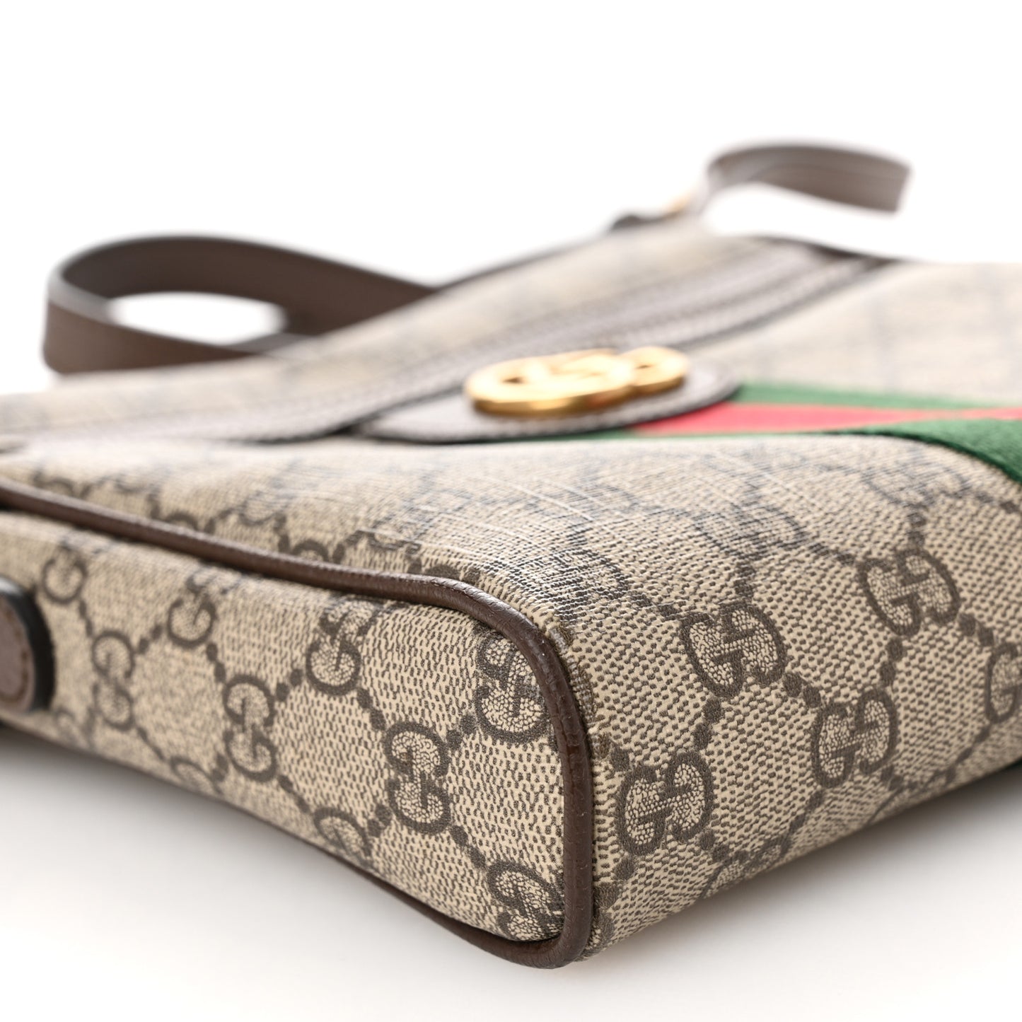 GG Supreme Monogram Web Small Ophidia Messenger Bag Brown