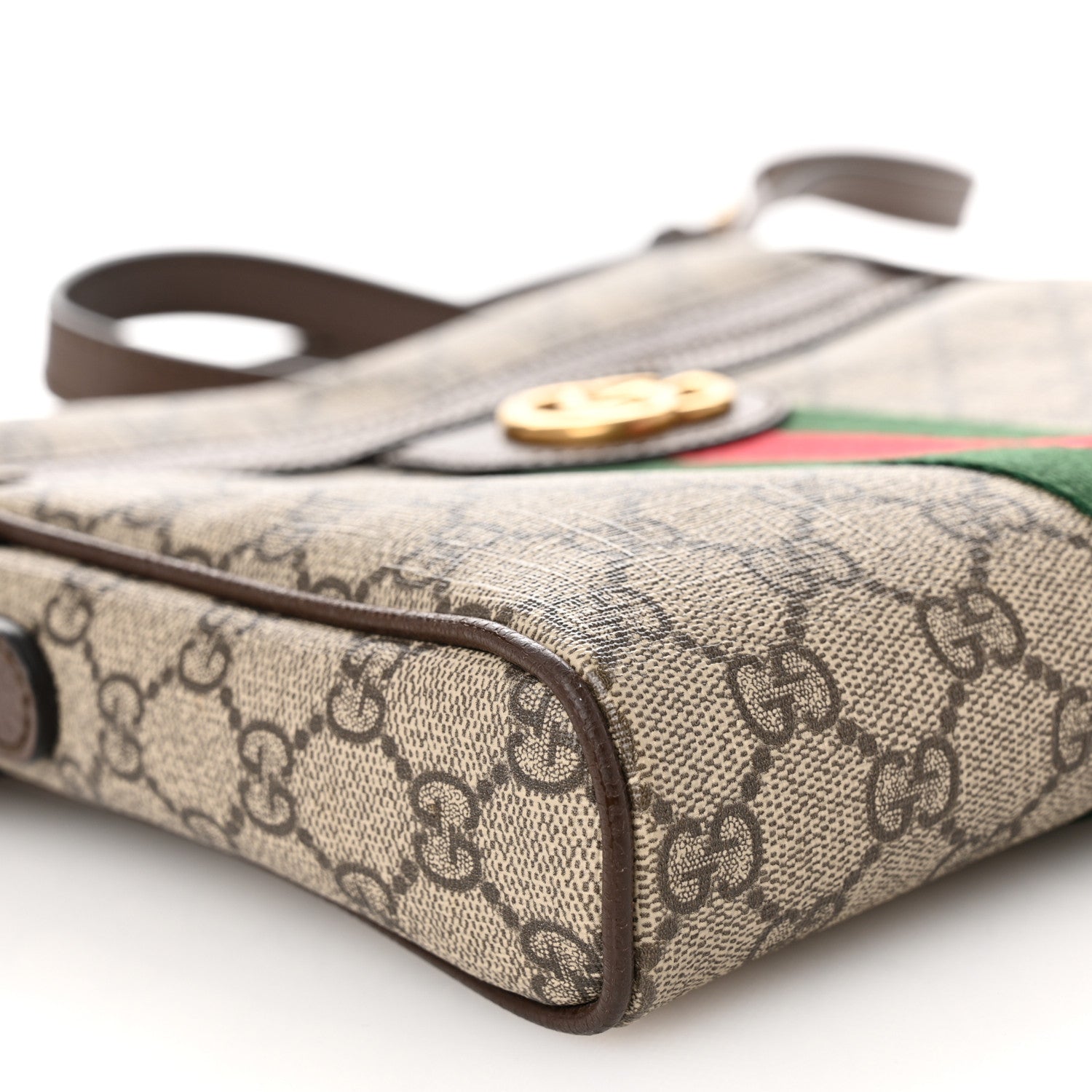 Gucci GG Supreme Monogram Web Small Ophidia Messenger Bag Brown 8 of 12