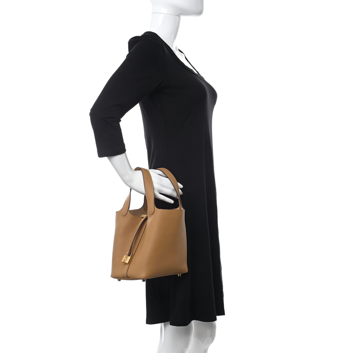 Hermes Taurillon Clemence Picotin Lock 18 PM Biscuit 2 of 11