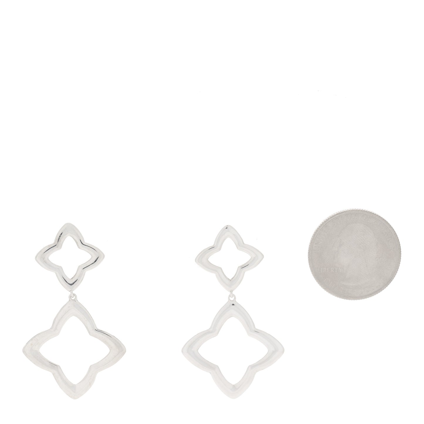 Sterling Silver Quatrefoil Drop Earrings