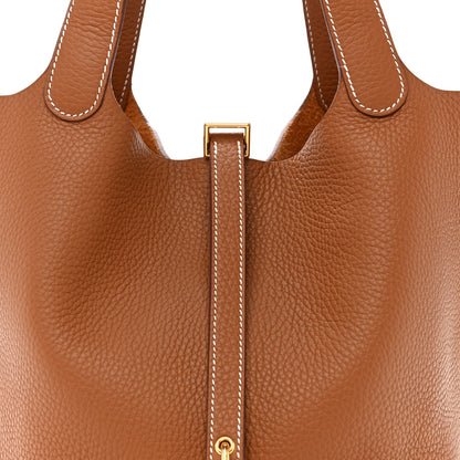 Hermes Taurillon Clemence Picotin Lock 22 MM Gold 8 of 11