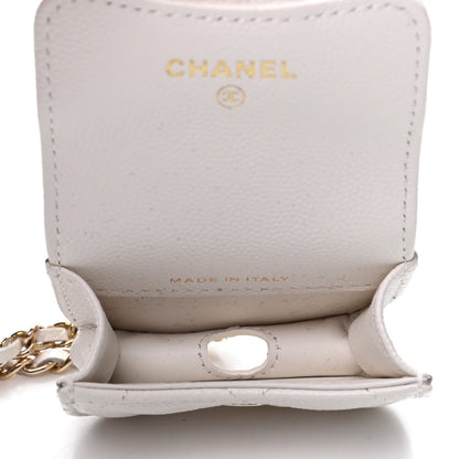 Chanel Caviar Quilted Airpods Pro Case White 5 of 9