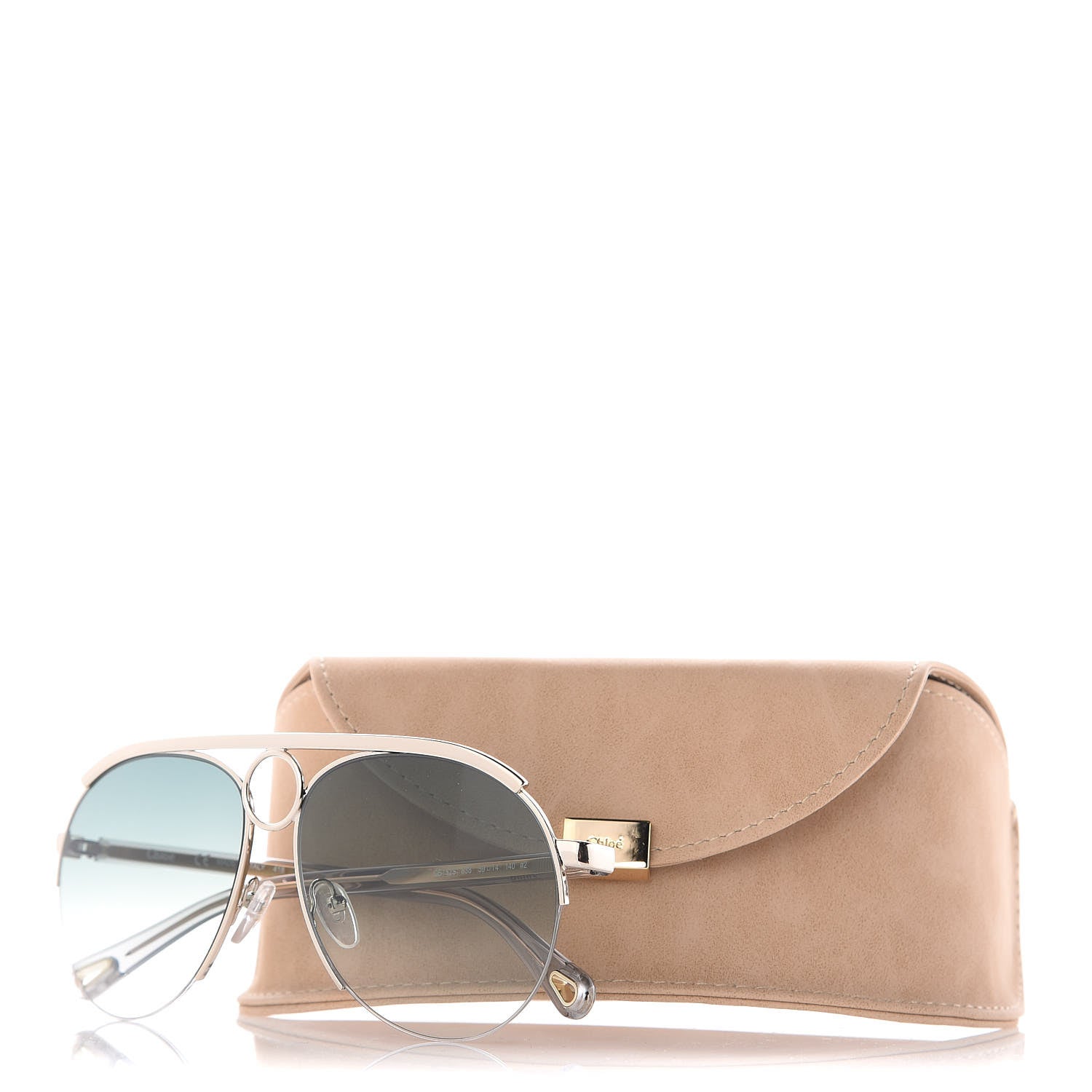 Chloe Mirrored Romie Aviator Sunglasses CE152S Blue 7 of 7