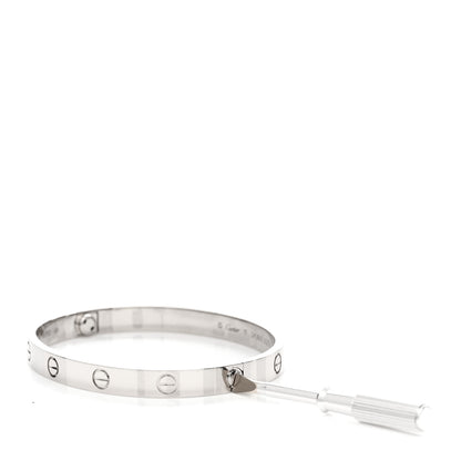Cartier 18K White Gold LOVE Bracelet 17 3 of 5
