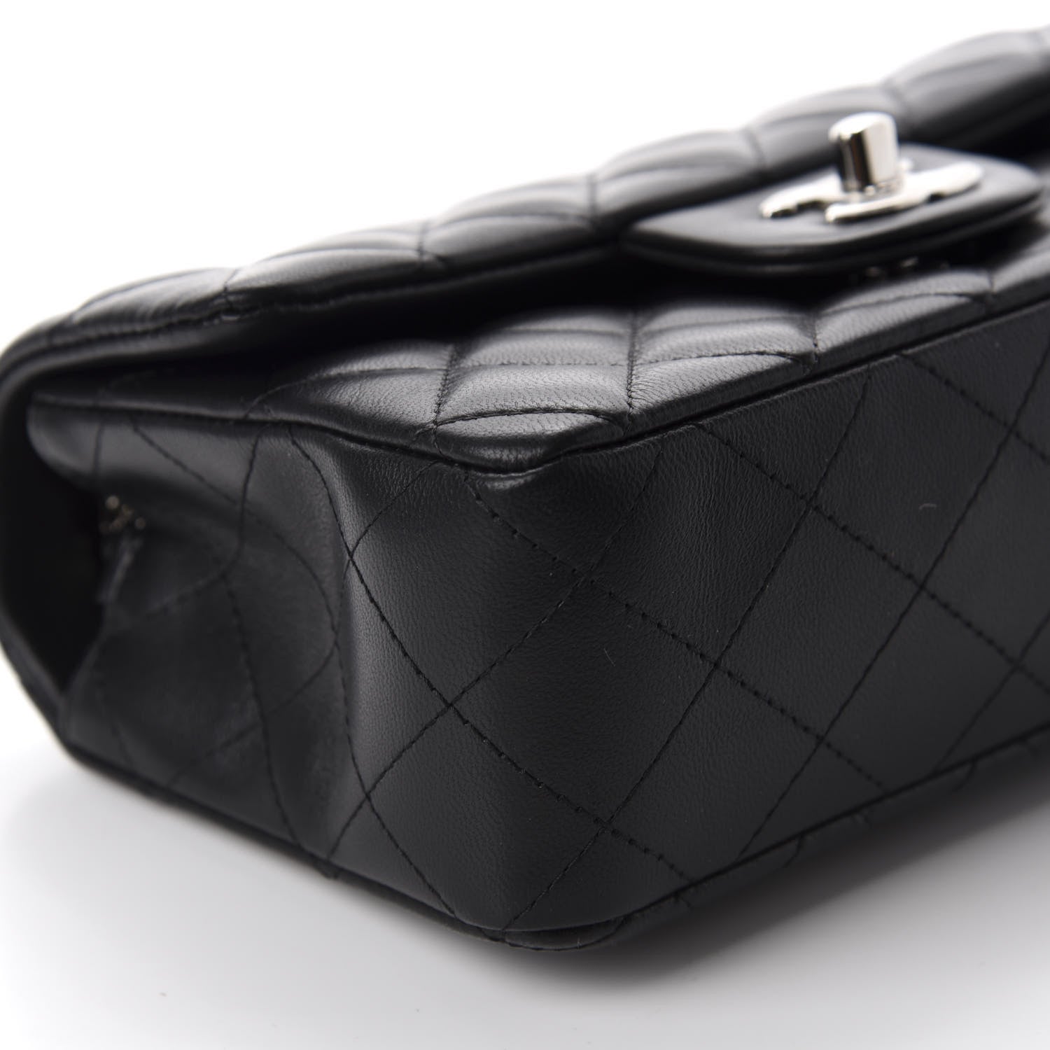 Chanel Lambskin Quilted Mini Rectangular Flap Black 6 of 11