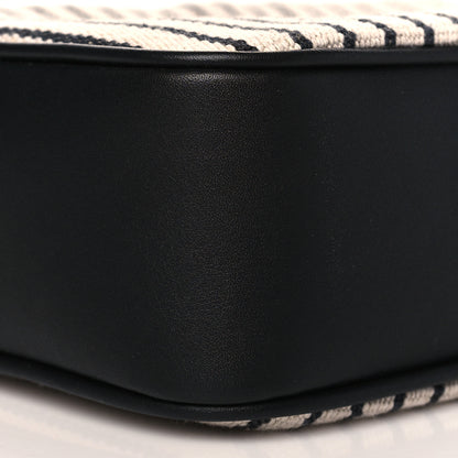 Saint Laurent Canvas Calfskin Monogram Lou Camera Bag Black Grey Cream 9 of 9