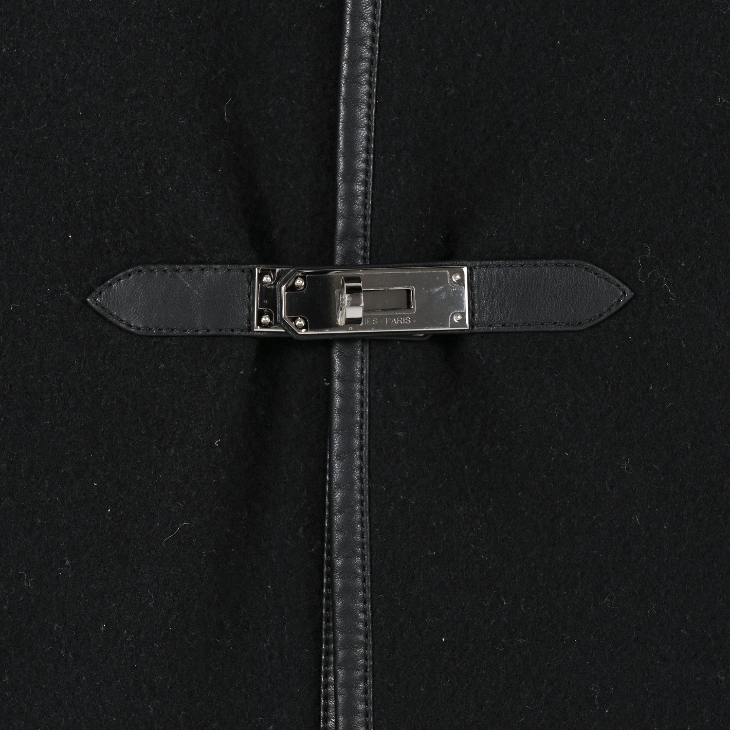 Hermes Cashmere Lambskin Kelly Poncho Black 3 of 4
