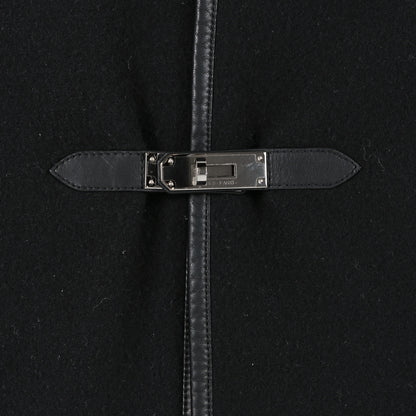 Hermes Cashmere Lambskin Kelly Poncho Black 3 of 4