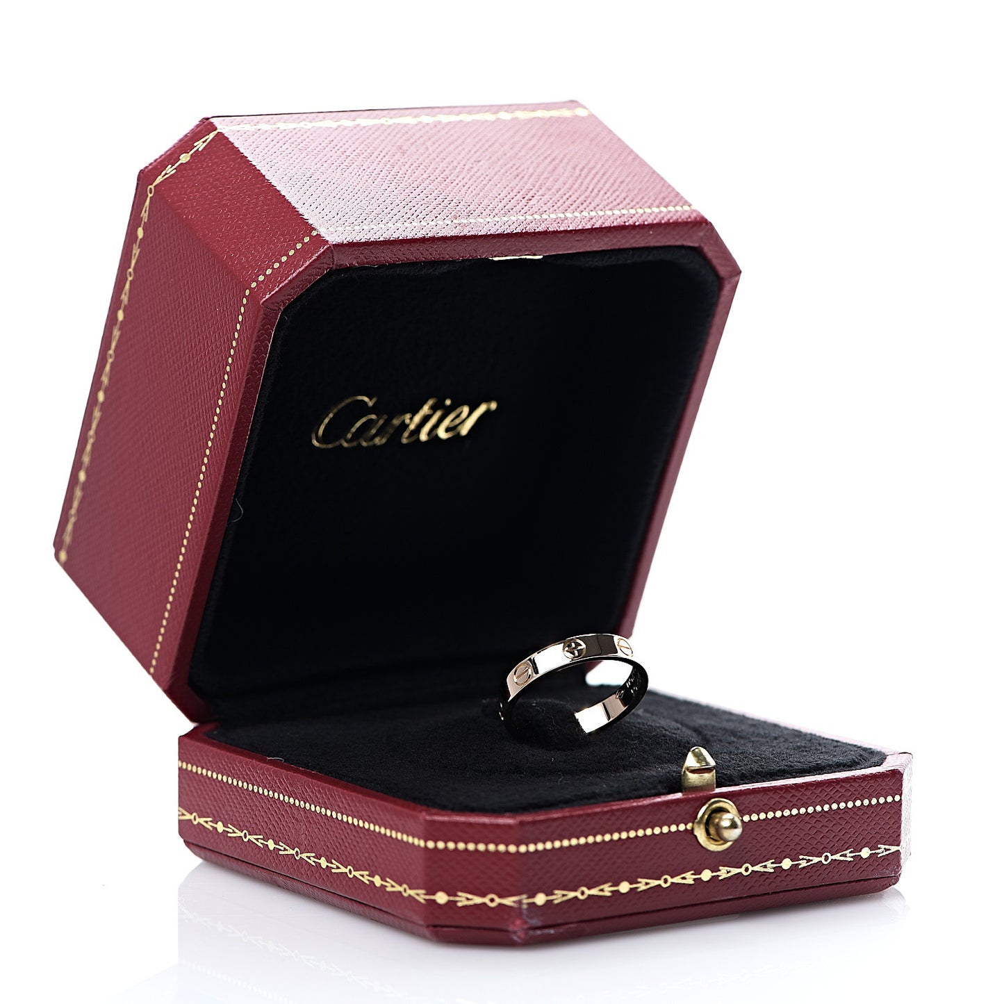 18K Pink Gold 3.5mm LOVE Wedding Band Ring 54 6.75