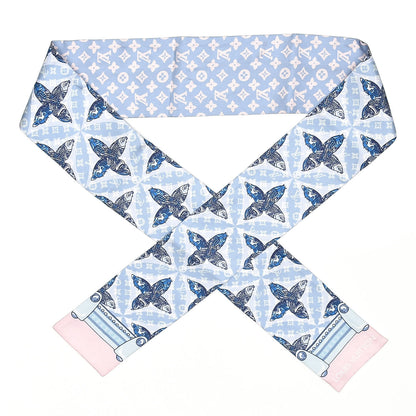 Louis Vuitton Silk Monogram Koi Fish Animalle Bandeau Blue 1 of 5
