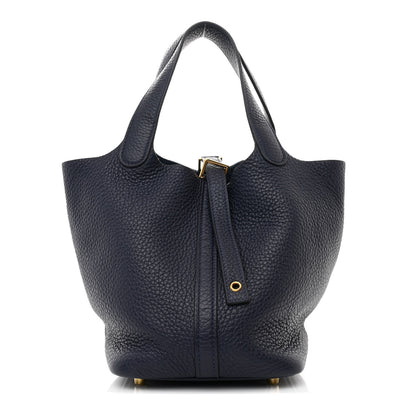 Hermes Taurillon Clemence Picotin Lock 18 PM Bleu Nuit 1 of 13