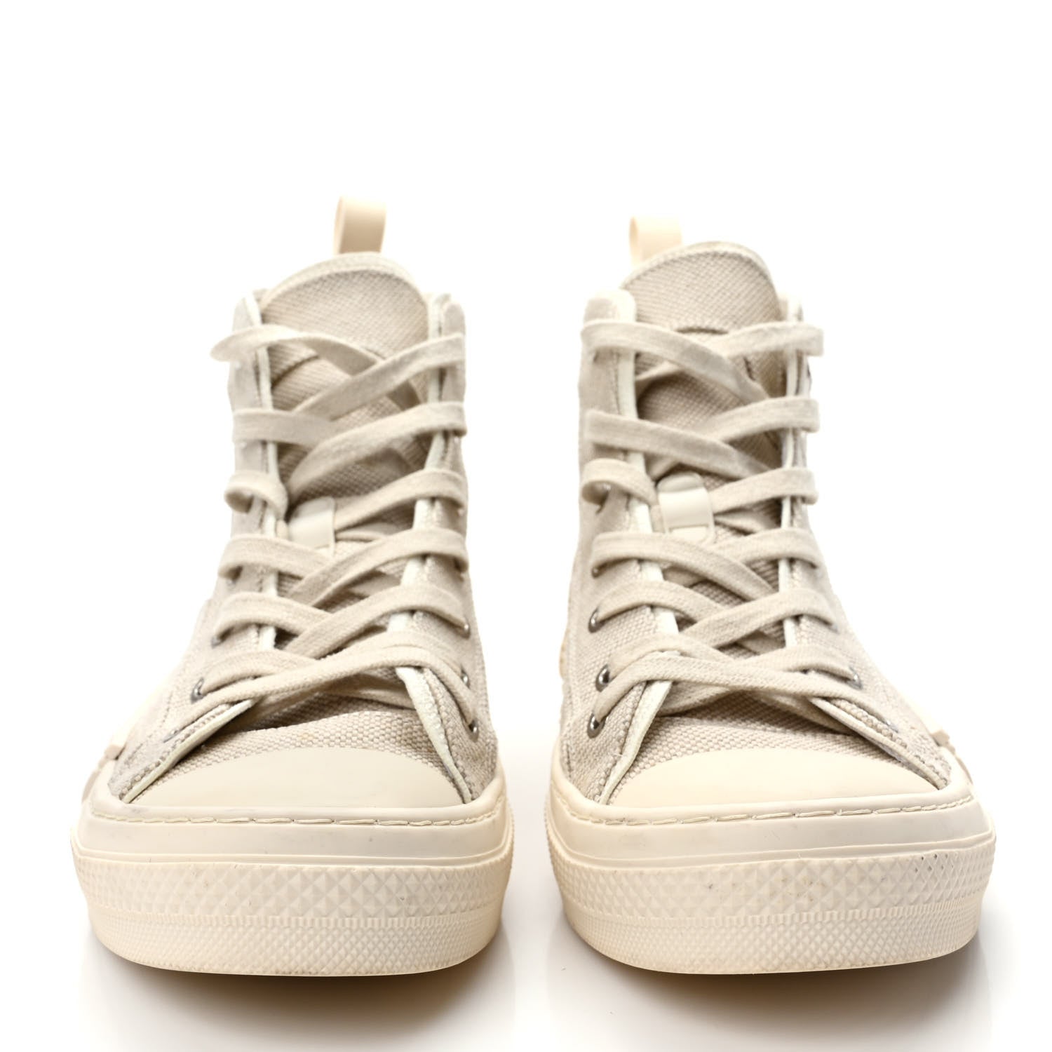 Christian Dior X CACTUS JACK Canvas Mens B23 High Top Sneakers 42 Beige 2 of 8