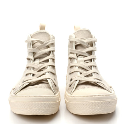 Christian Dior X CACTUS JACK Canvas Mens B23 High Top Sneakers 42 Beige 2 of 8