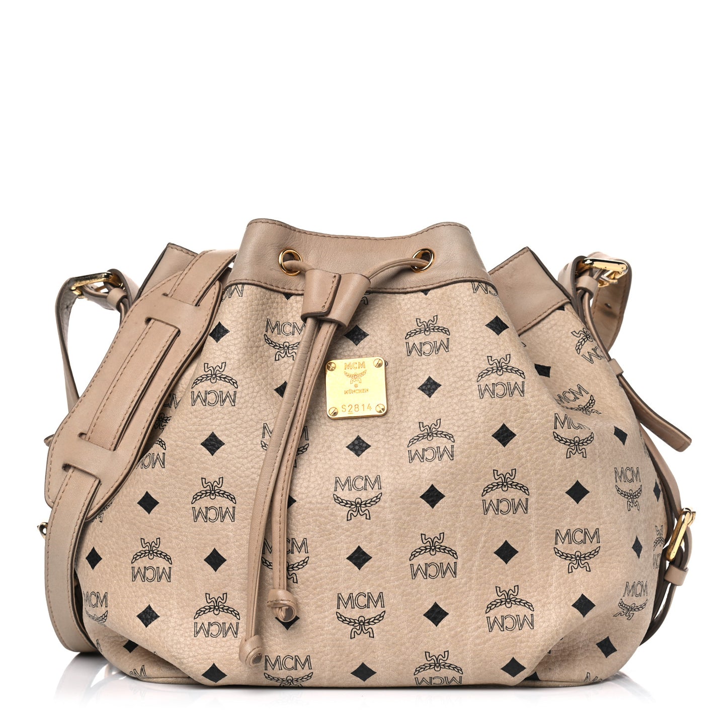 Visetos Essential Drawstring Bucket Bag Beige