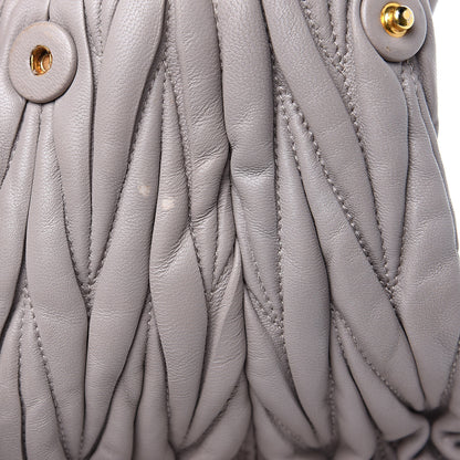 Miu Miu Nappa Matelasse Tote Pomice 9 of 15