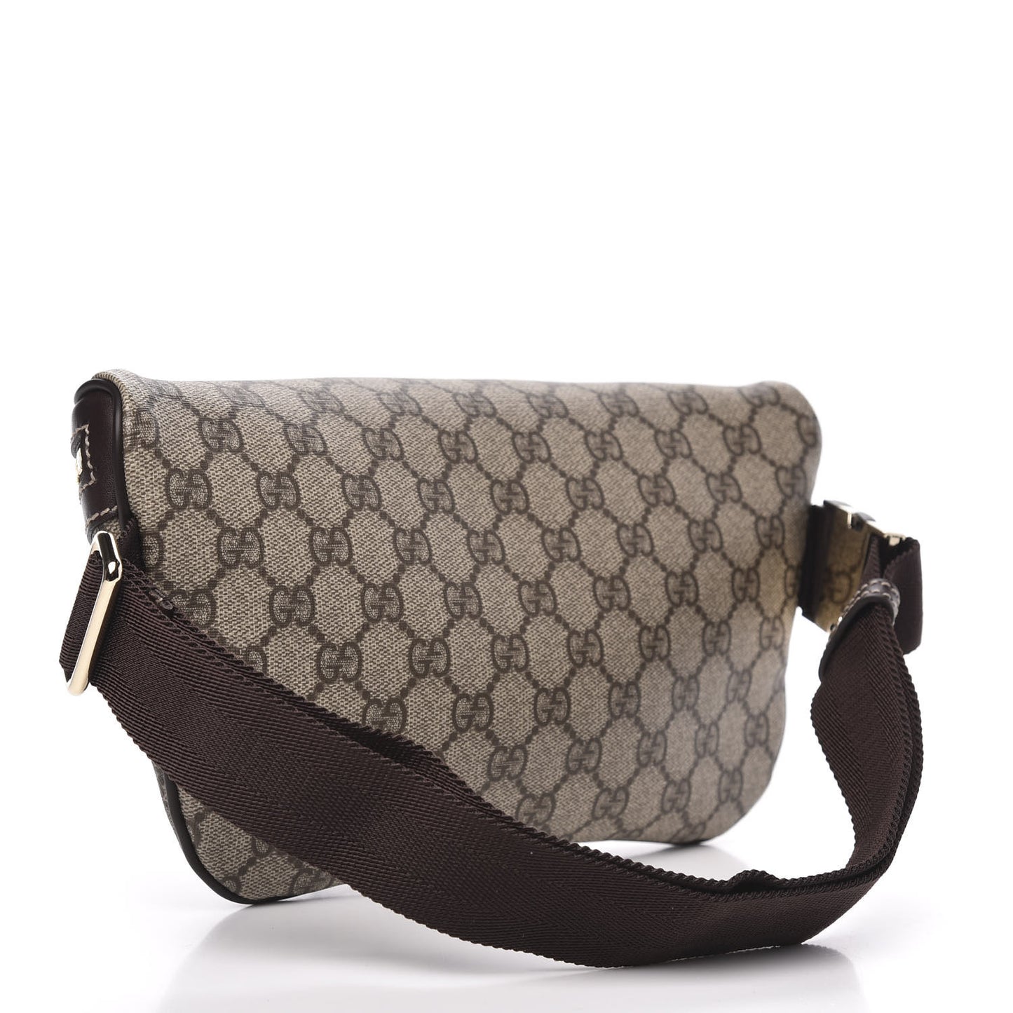 GG Supreme Monogram Belt Bag Dark Brown