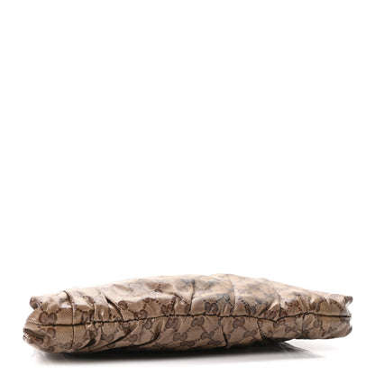 Gucci Crystal Monogram Large Hysteria Clutch Brown 4 of 10