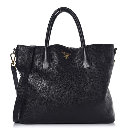 Prada Vitello Daino Tote Nero Black 1 of 11