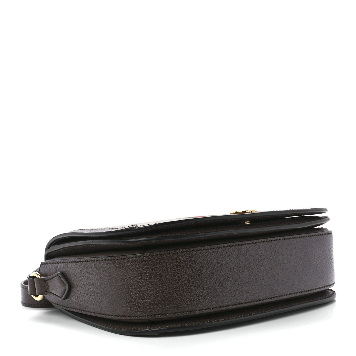 GG Supreme Monogram Web Small Ophidia Flap Messenger Bag Brown