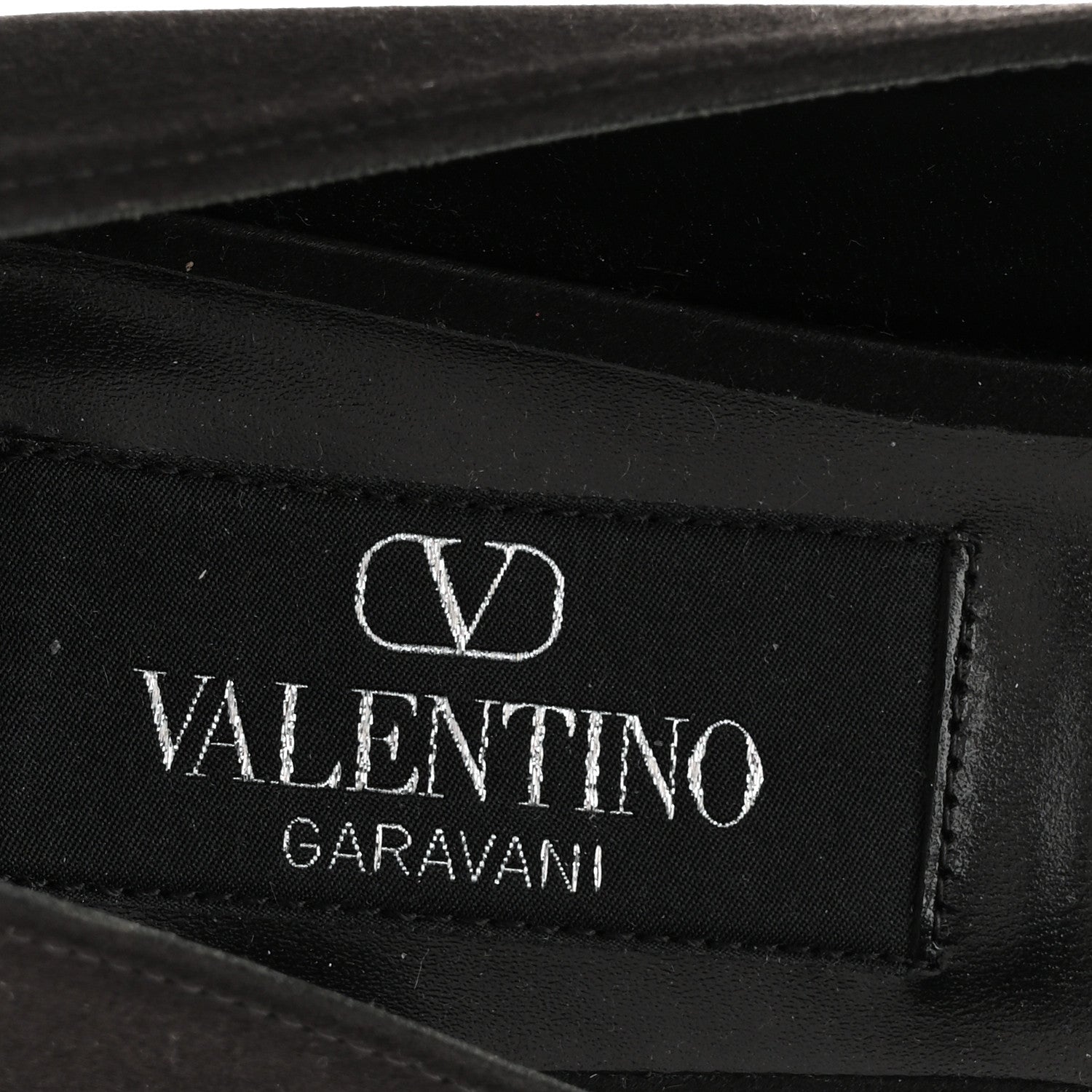 Valentino Garavani Satin Beaded Bowjane Mary Jane Ballerina Flats 37 Black 7 of 9
