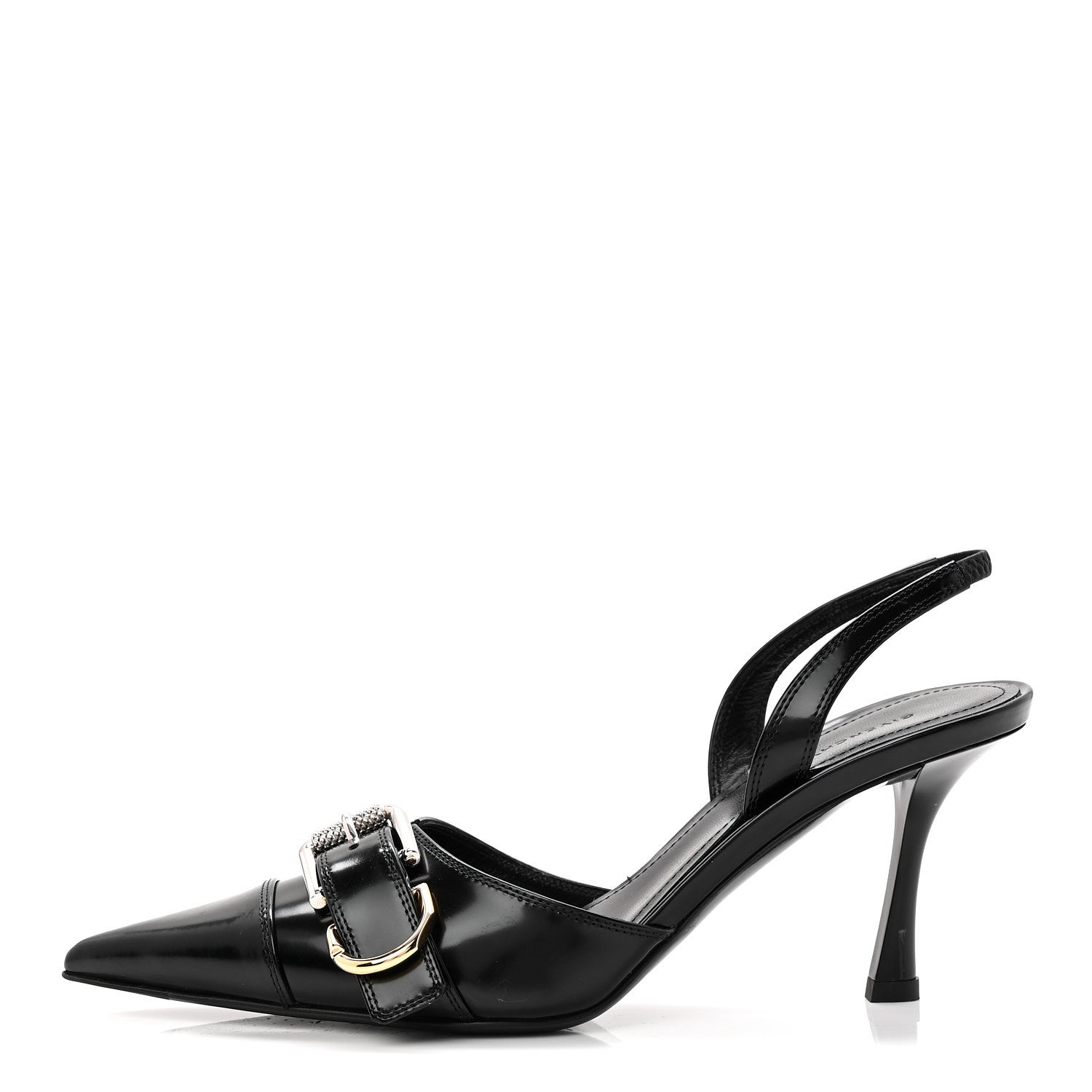Givenchy Nappa Voyou Slingback 75mm Sandals 36.5 Black 1 of 9