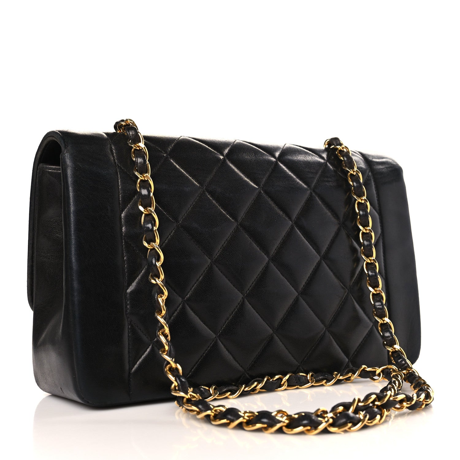 Chanel Lambskin Quilted Medium Single Flap Black 3 of 9