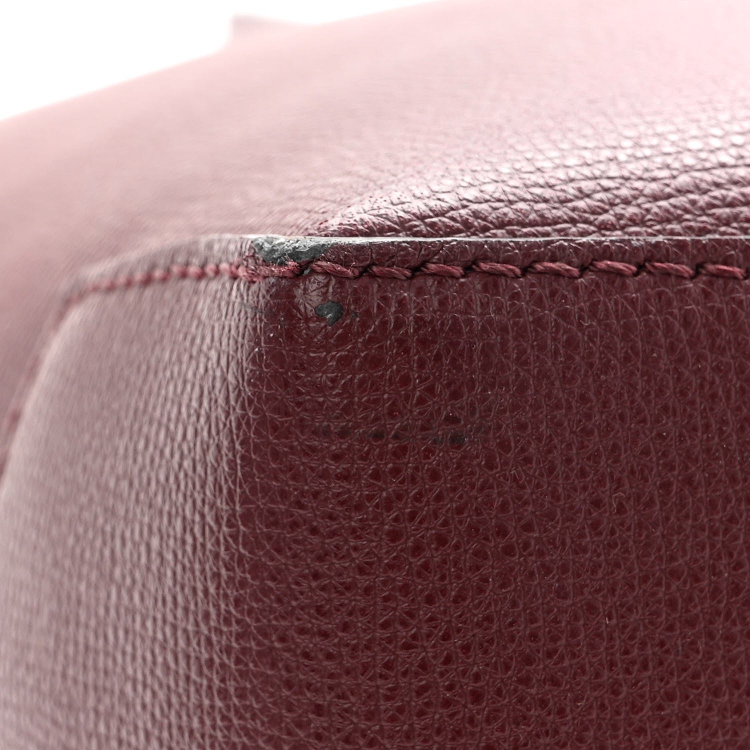 Burberry Calfskin Crest Embossed Small Tote Burgundy 12 of 12