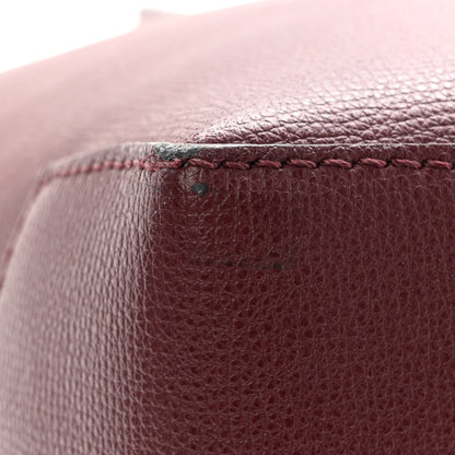 Burberry Calfskin Crest Embossed Small Tote Burgundy 12 of 12