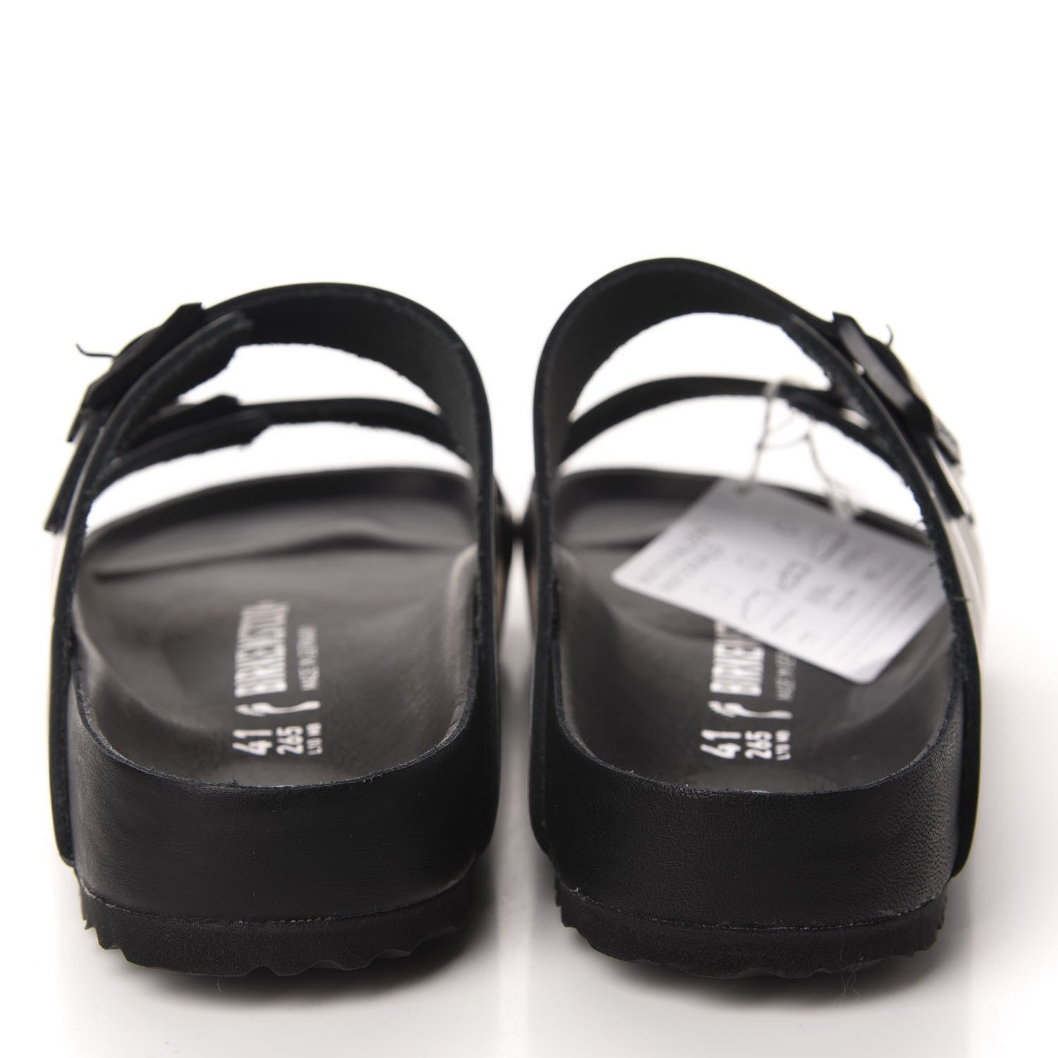Valentino Garavani Calfskin VLTN Birkenstock Slide Sandals 41 Black 5 of 8