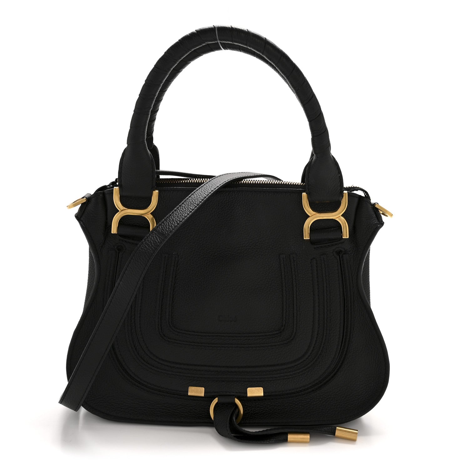 Chloe Calfskin Small Marcie Satchel Black 1 of 12