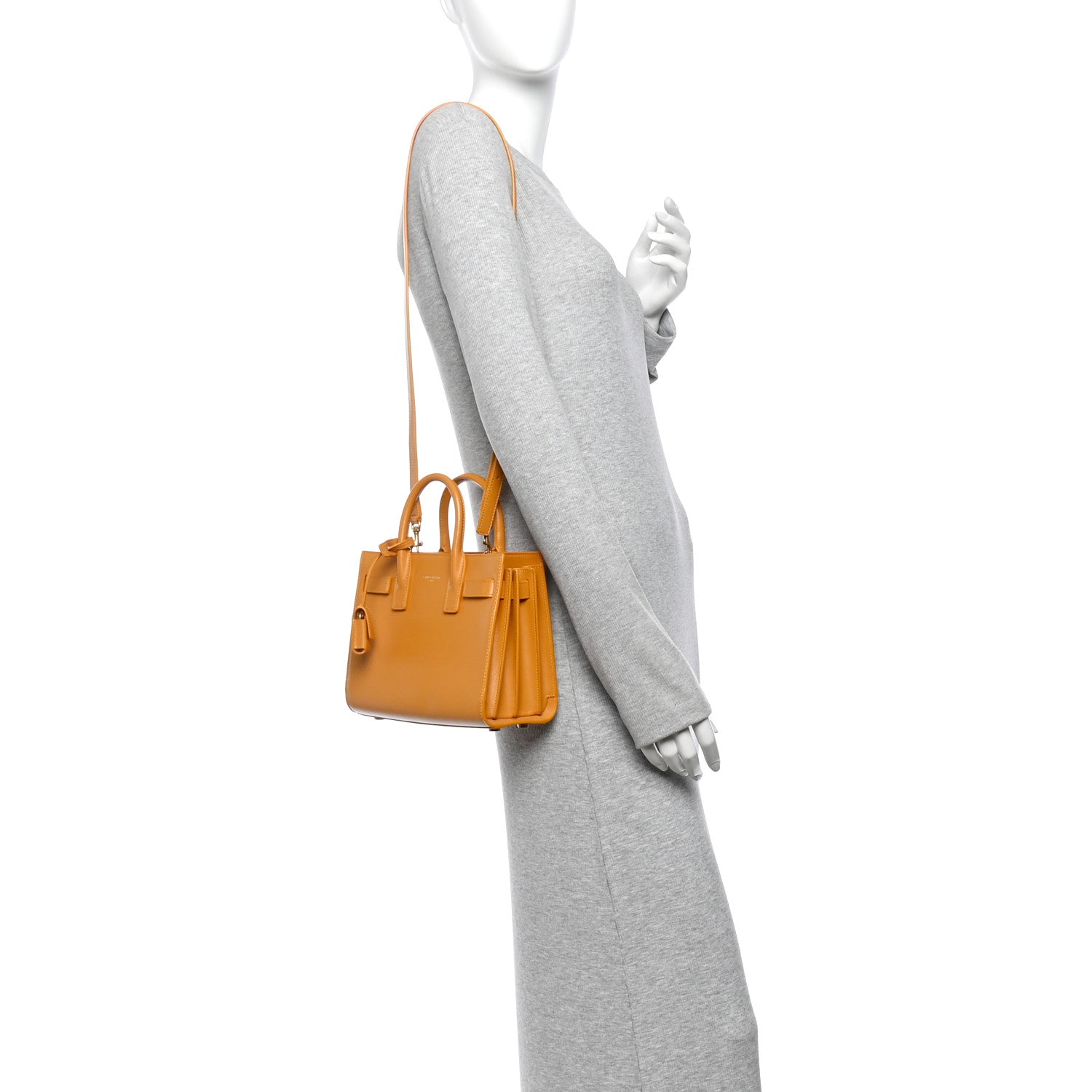 Saint Laurent Calfskin Nano Sac De Jour Senape Yellow 2 of 10