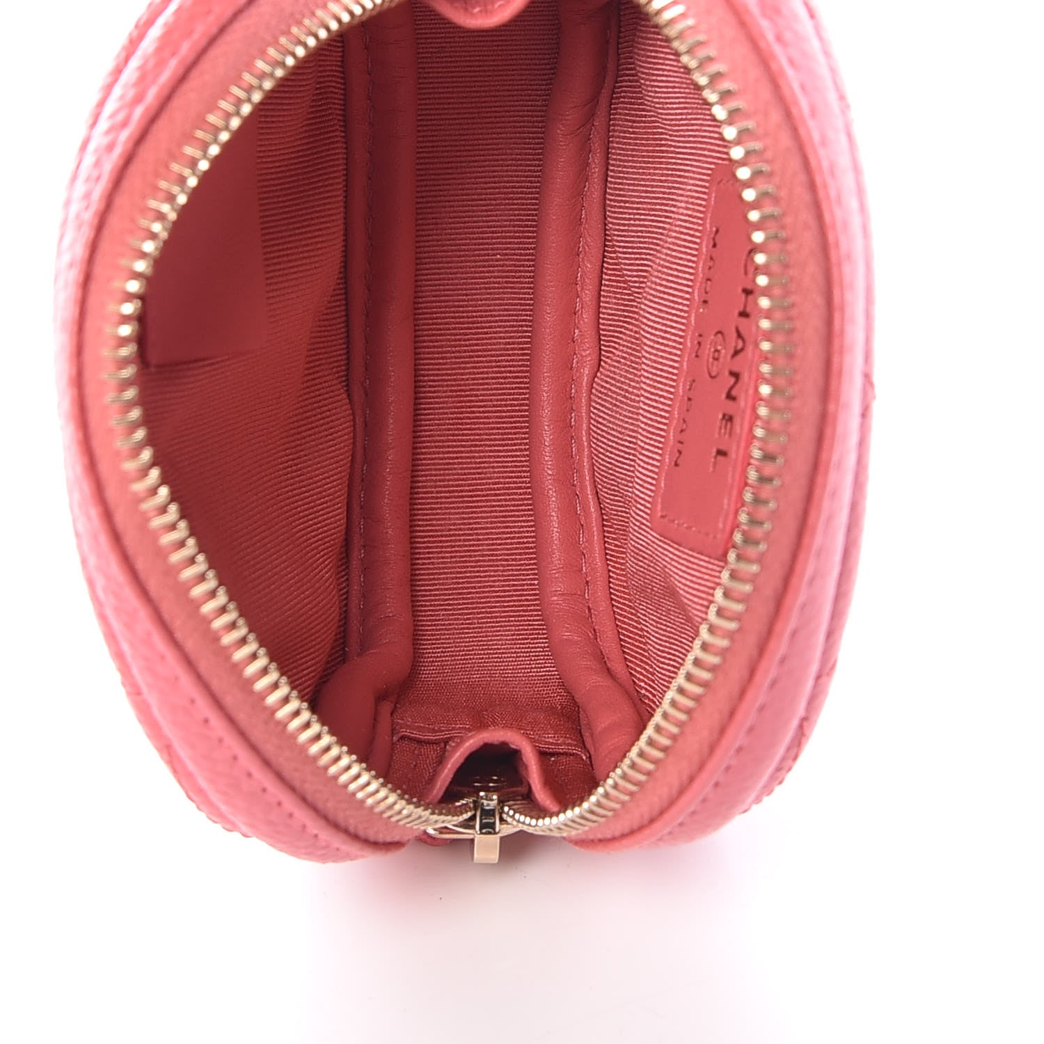 Chanel Iridescent Caviar Quilted Zip Around Classic Coin Purse Pink 5 of 8