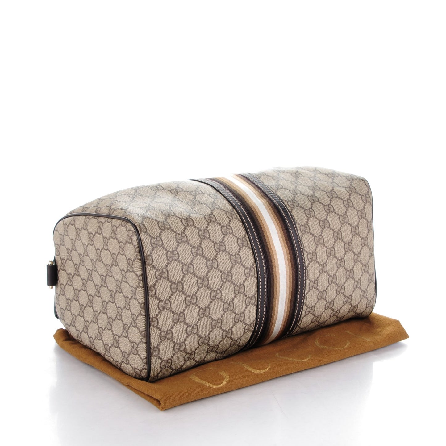 GG Plus Monogram Web Medium Joy Boston Dark Brown